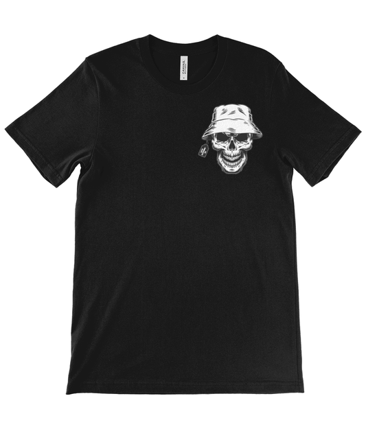 Crew Neck T-Shirt - Bucket Hat Skull - GATG
