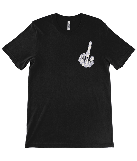 Crew Neck T-Shirt - Bony Middle Finger - GATG