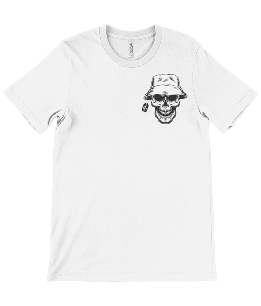 Crew Neck T-Shirt - Bucket Hat Skull - GATG