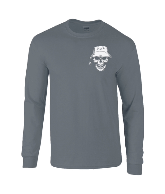 Long Sleeve T-Shirt - Bucket Hat Skull - GATG
